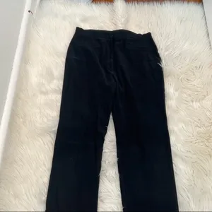 Vintage Express Blues Women's Sz 9/10 Straight Leg Pant Black Faux Suede Stretch thumbnail 4
