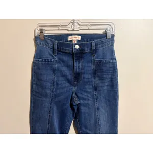 Lucky‎ Brand Stevie High Rise Flare Jeans Womens 4/27 Blue Excellent Seam Detail thumbnail 10