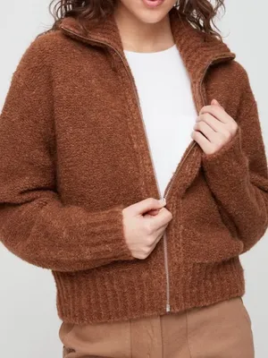 Aritzia Wilfred Free Marilyn Sweater Alpaca Merino Size Medium Full Zip Jacket thumbnail 1