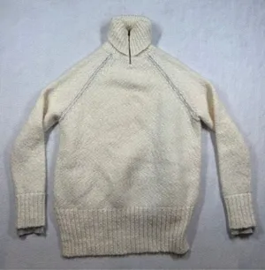 J.Crew Alpaca Merino Wool Cashmere Turtleneck Sweater Ivory Cream Womens Small S thumbnail 1