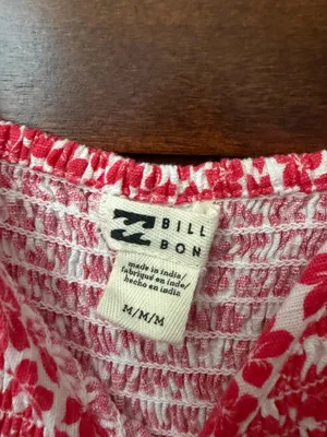 Billabong pink floral tank top thumbnail 3