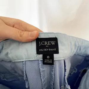 J.Crew kelsey pant women's size 8 sky blue work trousers straight leg med rise thumbnail 5