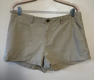 Gap Womens Shorts Chino Khaki‎ 100% Cotton Pockets Short Tan Size 8R thumbnail 1