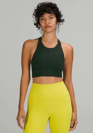 Lululemon Free to Be High-Neck Longline Bra Wild *Light Support, A/B Cup - Rainforest Green 6 thumbnail 7
