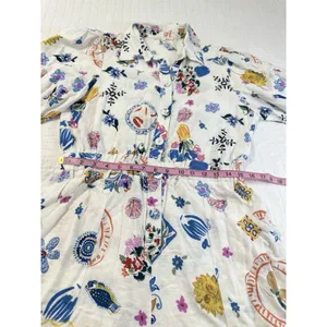 LABEL OF LOVE Women's Size L White Euro Summer Portofino Linen Playsuit Romper thumbnail 5
