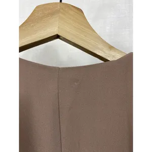 Babaton Aritzia Wallace Light Brown Wrap‎ Dress Size S Short Sleeve V-Neck thumbnail 5