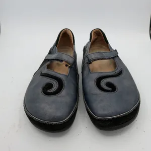Naot Matai Women Navy Blue Leather Suede Swirl Mary Jane Comfort Shoes 38 7-7.5 thumbnail 3
