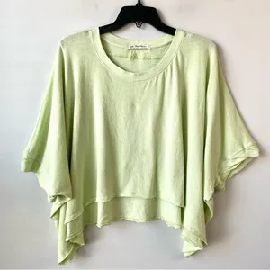 Free People Boxy T-Shirt Glass Bamboo Green S thumbnail 2