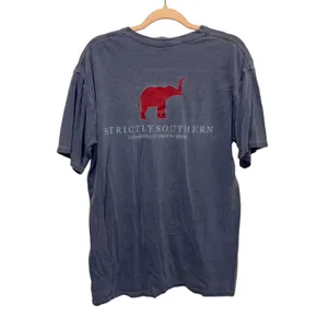 Strictly Southern Elephant Graphic T-Shirt Large Blue Pocket Tee Short‎ Sleeve thumbnail 2