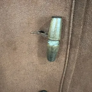 Zara Basic Womens Faux Suede Sherpa lined Hooded Trench Coat Size M 1/2 Sleeve thumbnail 3