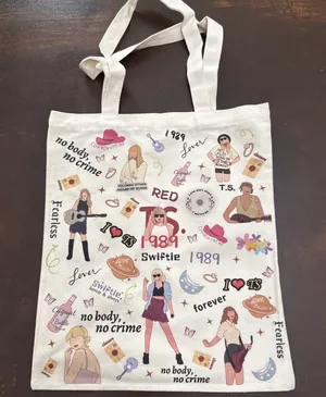 Eras Tour Tote Bag Girls Large 1989 Midnights Red Taylor Swift Swifty Concert thumbnail 1