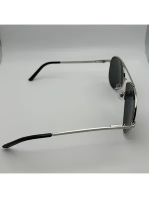 Banana Republic Aviator Sunglasses Silver Frame Black Lenses thumbnail 8
