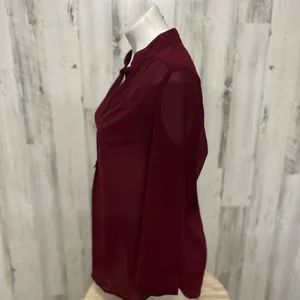 Akira Burgundy blouse thumbnail 2