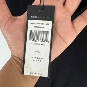 BCBGMAXAZRIA Alisanne Size L Black Sleeveless Asymmetrical‎ Hem Dress Whimsygoth thumbnail 5