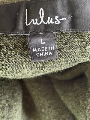 Lulus Favorite Tune Olive Green Faux Wrap Sweater Dress thumbnail 5