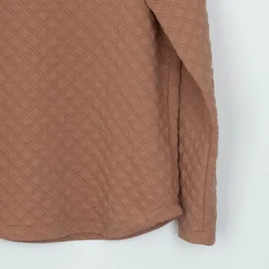 J. Crew Womens Quilted‎ Mock neck Pullover Top Size S Tan Long Sleeve Capsule thumbnail 5