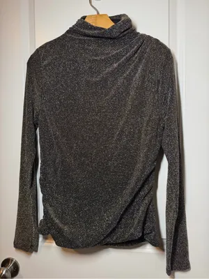 White House Black Market Forme Stretch Metallic Long Sleeve Tee thumbnail 8