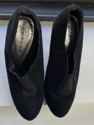 Rampage Black Suede High Heel Booties thumbnail 6