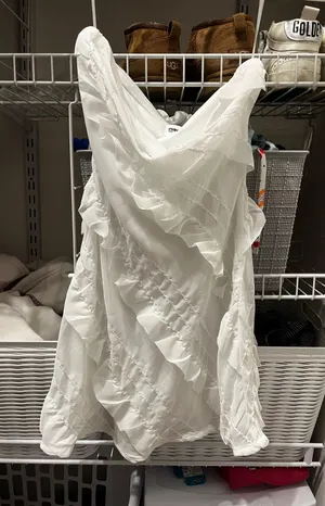 Princess Polly White Ruffle Mini Dress thumbnail 2
