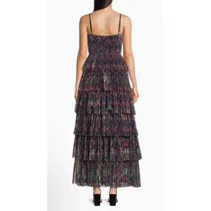 Hutch Rosey Floral Tiered Gown Navy Multi‎ Size 4 NWT thumbnail 4
