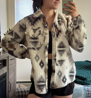 Stitch And Pine Sherpa Aztec Jacket Multiple thumbnail 1