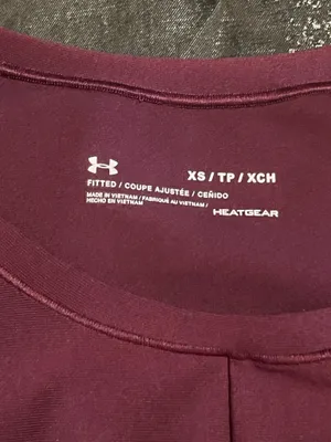 Womens XS Under Armour Athletic Short Sleeve Twist Front Crop Top-burgundy thumbnail 8