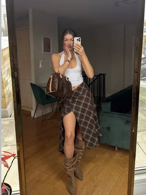ZARA Asymmetrical Skirt low rise thumbnail 3