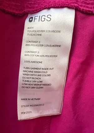 FIGS Jogger Scrub Pants Women’s Large Zamora Raspberry Sorbet W22SW2012 Po2524 thumbnail 5