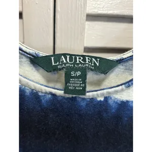 Lauren Ralph Lauren Tank Dress Black/Blue Size Small Scoop Neck Linen thumbnail 2