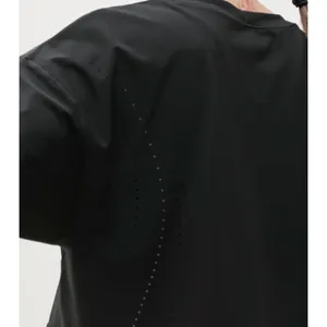 Athleta L Ultimate Lasercut Crop Tee Black Large thumbnail 2