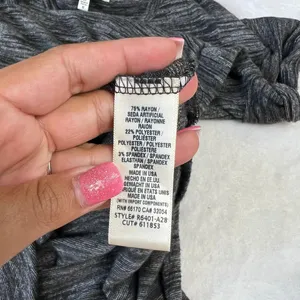 Anthropologie Cloth & Stone Gray Lori Knit Midi Dress Medium Women thumbnail 10