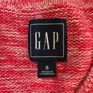 GAP Pink Marled Y2K Style V-Neck Sweater S Clean Girl Cozycore 100% Cotton Knit thumbnail 3