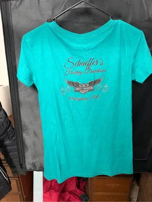 Schaffer’s Harley-Davidson Teal Graphic Short Sleeve Tee size small thumbnail 5
