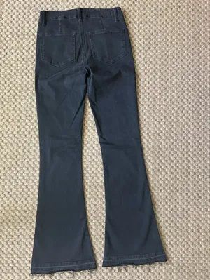 PAIGE High-Rise Lou Lou Flare Jeans Exposed Button-Fly Flared Raw Hem Jeans thumbnail 5