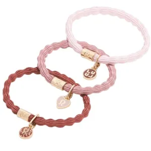Lululemon Charm Hair Ties 3 Pack Blissful Pink/Red Clay/Rockwood/Gold thumbnail 1