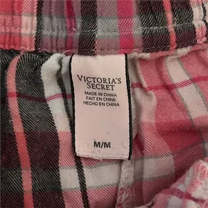 Victoria's Secret Women's M Pink Plaid Pajama Pants Elastic Waist‎ with Pockets thumbnail 6