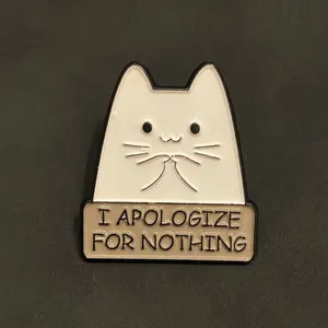 Defiant Kitty Enamel Pin Speaks The Truth with Paw-Tapping Satisfaction thumbnail 1