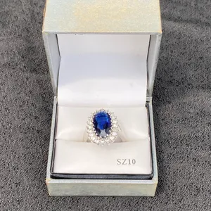 💎💙 NWT NIB New Directions Princess Diana Style Size 10 Sapphire Blue Style Cubic Zirconia Crystal Ring $20.00 💙💎 thumbnail 7