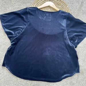 Madewell Velvet Butterfly Top Shortsleeve Fairy Whimsigoth Grunge in Deep Navy M thumbnail 10