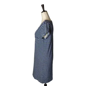 Joie Blue And White Striped Cotton Short Sleeve Pullover Mini T Shirt‎ Dress S thumbnail 5
