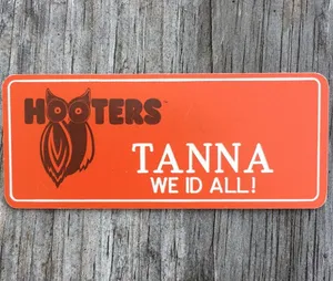 Hooters Girl Uniform Name Tag “Tanna” Halloween thumbnail 1