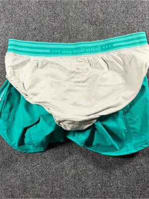 Saucony Women's Athletic Running Shorts Turquoise Size Small “Faster Than You” thumbnail 7