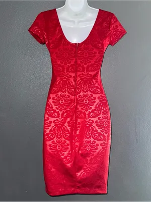 Windsor Women’s Red Short Sleeve Sexy Mini Party Dress size XS 1/2 thumbnail 4