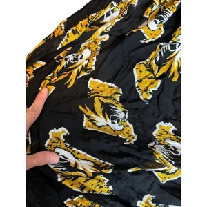 University of Missouri - Mizzou Tiger Print & Yellow Striped Infinity Scarf thumbnail 4