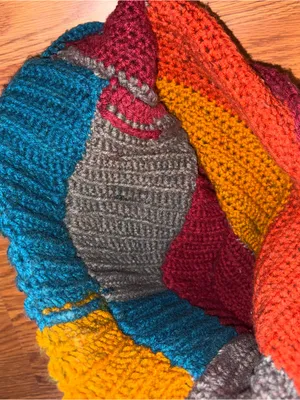 Handmade crochet bag Blue thumbnail 5