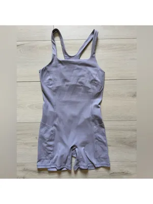 Free People FP Movement Never Better Runsie Soft Girl Pastel Lilac Romper xs thumbnail 5