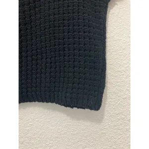 Asos Designs Grunge Emo Whimsigoth Black Knit Crochet Sweater Crop Top Medium thumbnail 6