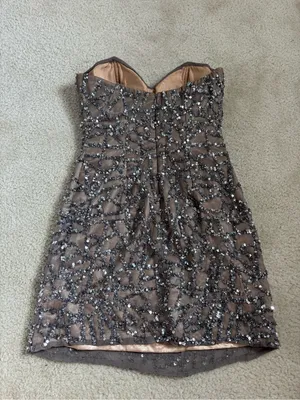 Scala Silk Strapless Mini Dress thumbnail 4