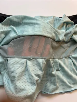 Lucky in Love Light Aqua Blue Ruffle Tennis Skirt with Charcoal Waistband thumbnail 5