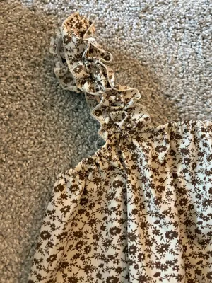 SheIn Floral Brown and Cream Tank thumbnail 3